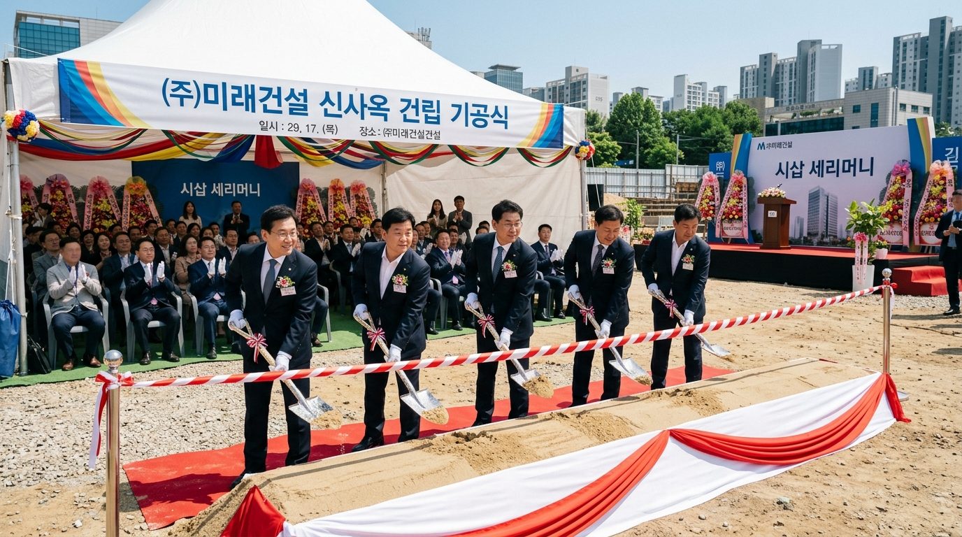 제주 기공식 행사 진행 장면